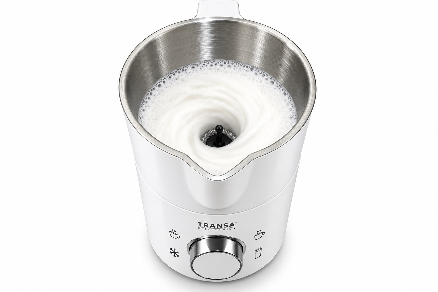 Odłączany dzbanek ze stali nierdzewnej MilkyJug White